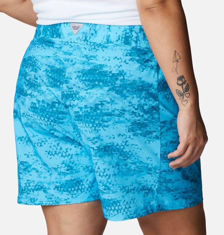 Women's Columbia PFG Tidal II Shorts Blue | Plus Size CA-A8364